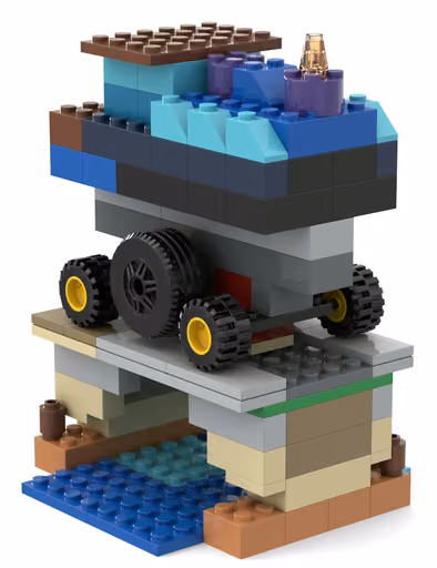 DeepSeek V4.1 Flash's build: Steam locomotive on a bridge