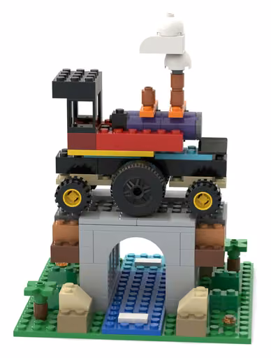 GPT-6.1 Sol's build: Steam locomotive on a bridge
