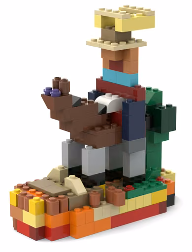 Qwen 3.8 Flash's build: Cowboy with a lasso